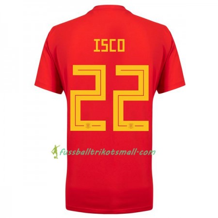 Fußballtrikots Spanien Isco 22 Frauens WM 2018 Heimtrikotsatz kaufen